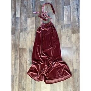 Bishop + Young Talia Velvet Dress Womens L Pink Rose Out LBD Party Cruise